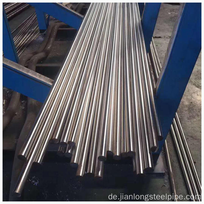 Edelstahl hell runder Stahl